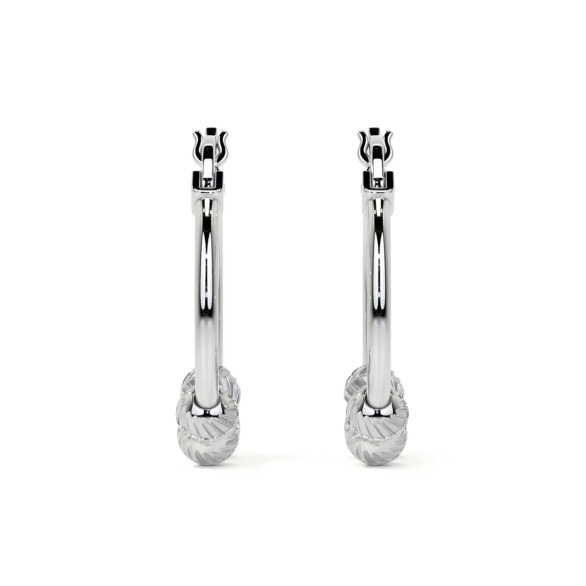 Arete De Plata Ley 925 Para Mujer Con Bola Diamantada