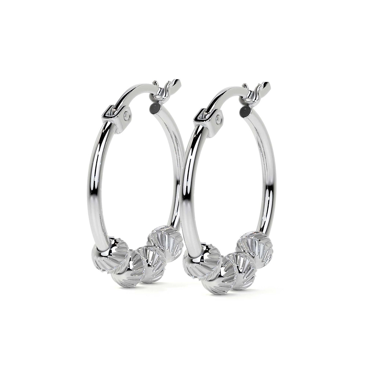 Arete De Plata Ley 925 Para Mujer Con Bola Diamantada