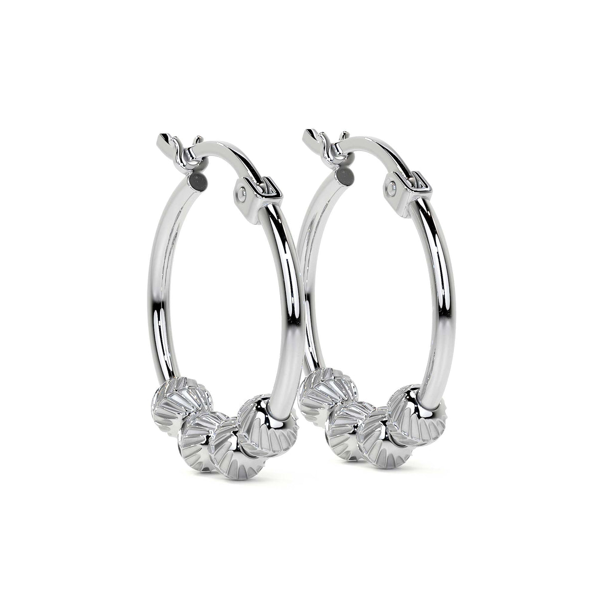 Arete De Plata Ley 925 Para Mujer Con Bola Diamantada
