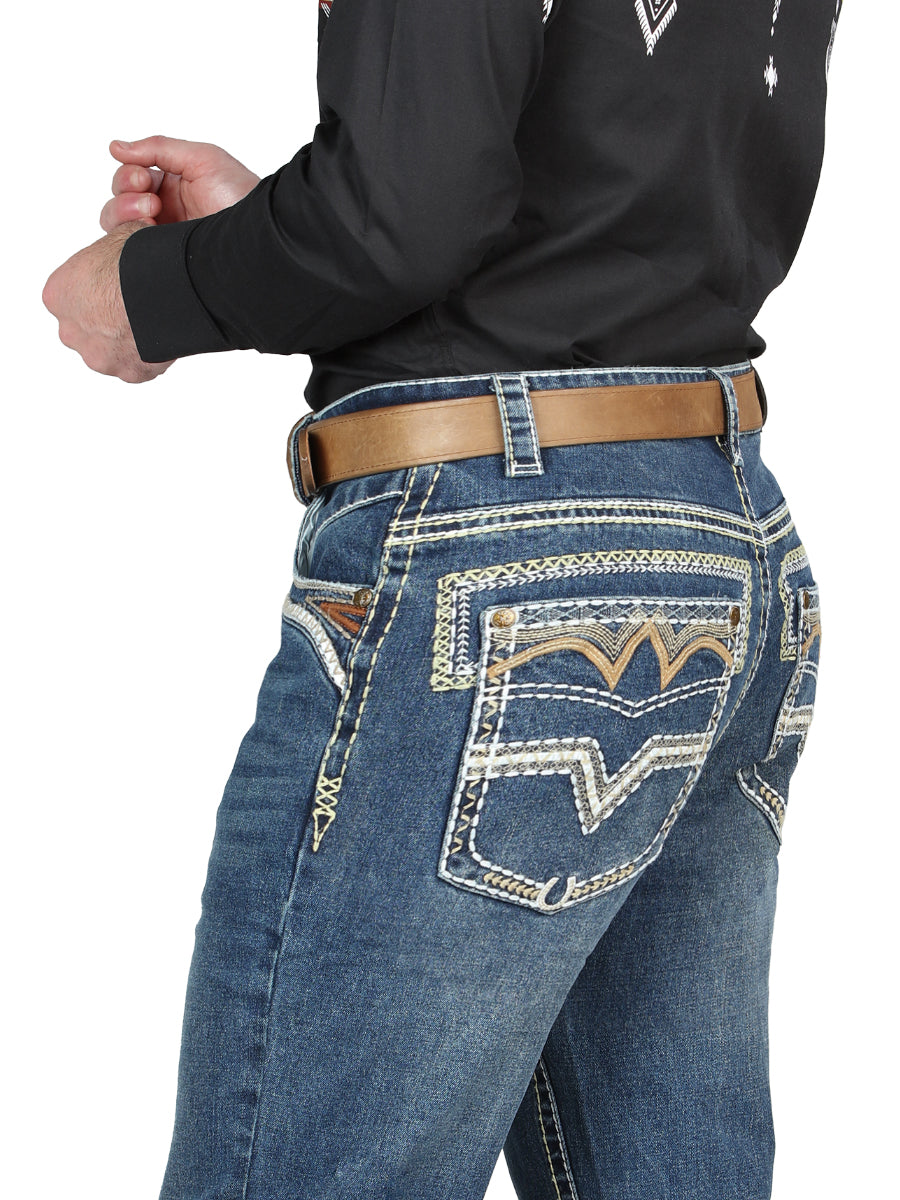 Pantalón de Mezclilla de Hombre Centenario en Mezclilla Color Azul 45023