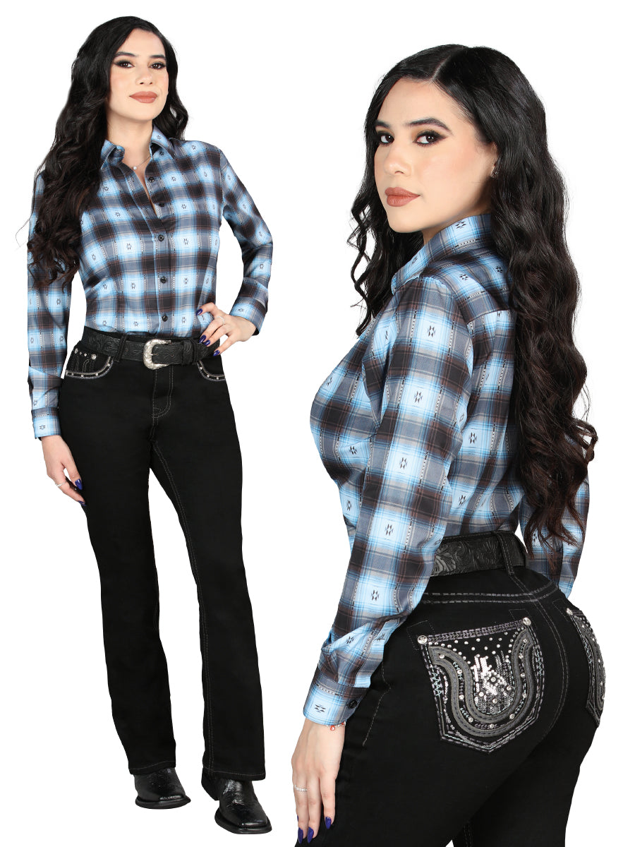 Pantalón de Mezclilla de Mujer Centenario Bootcut en Mezclilla Color Negro 45028