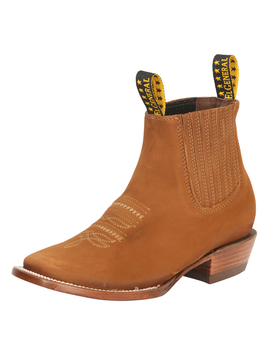 Bota de Mujer El General Tobillo Trabajo en Piel Nobuck Color Oro 45347
