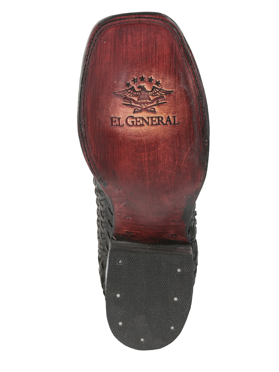 Bota Vaquera de Hombre El General Rodeo en Piel Color Negro 45400