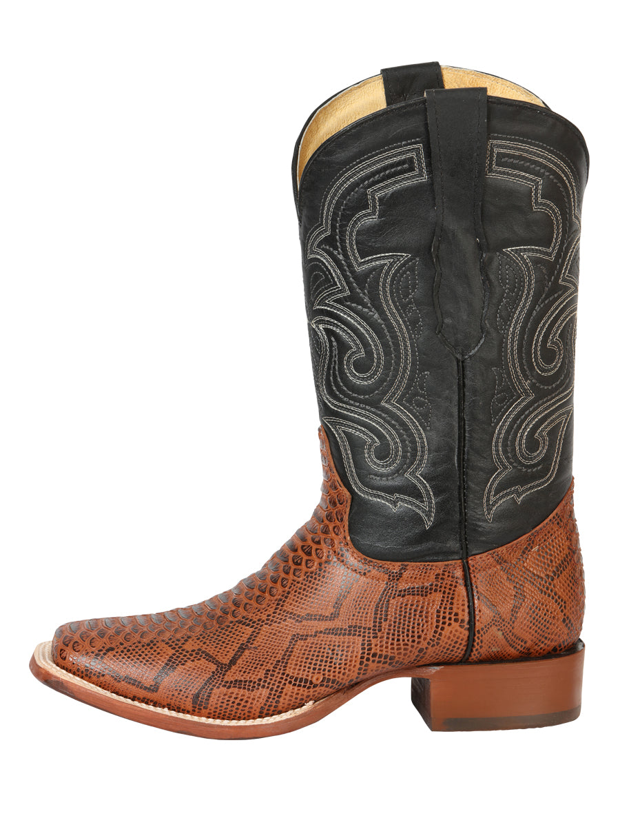 Bota Vaquera de Hombre El General Rodeo en Piel Color Cognac 45435
