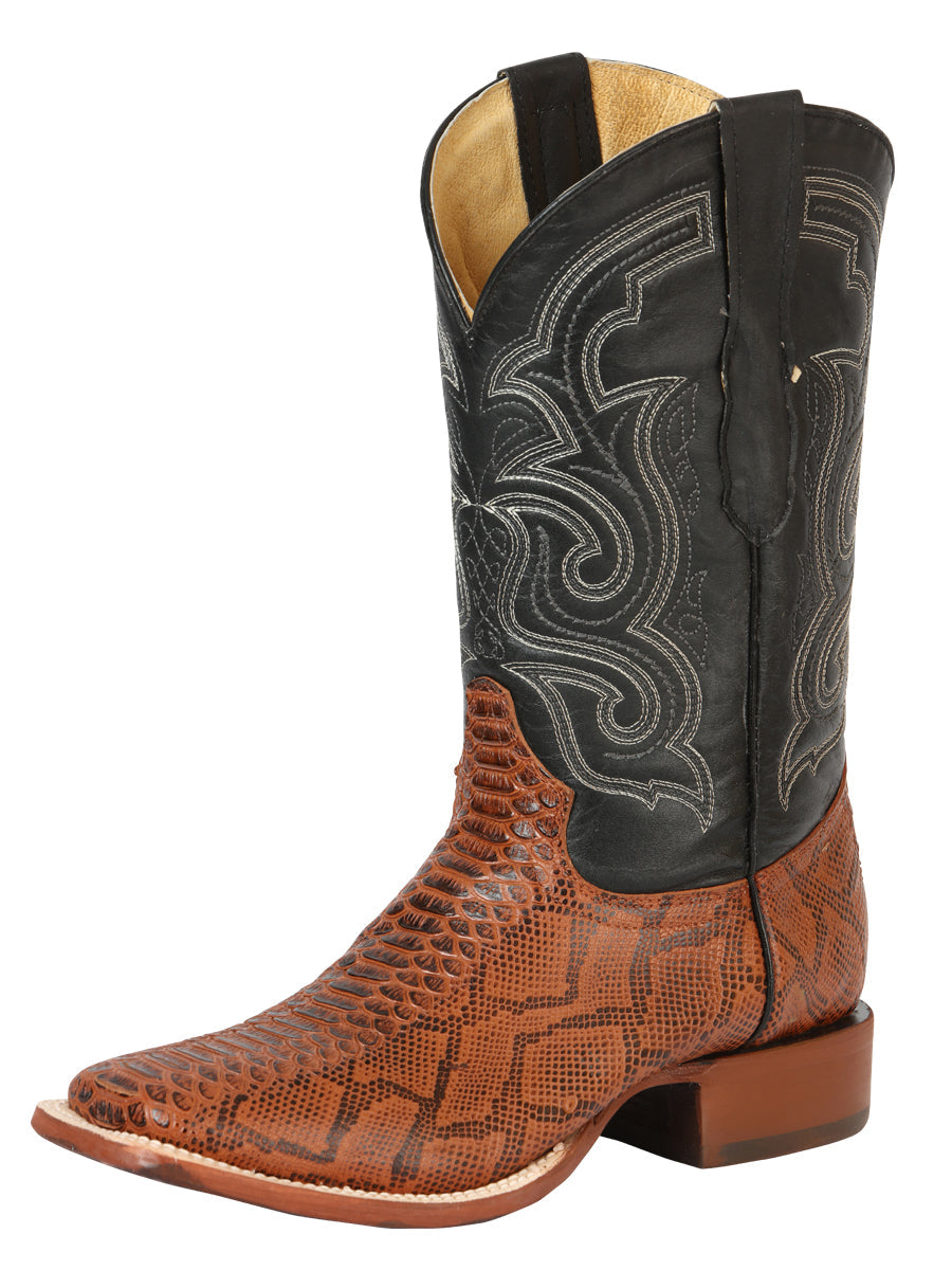 Bota Vaquera de Hombre El General Rodeo en Piel Color Cognac 45435