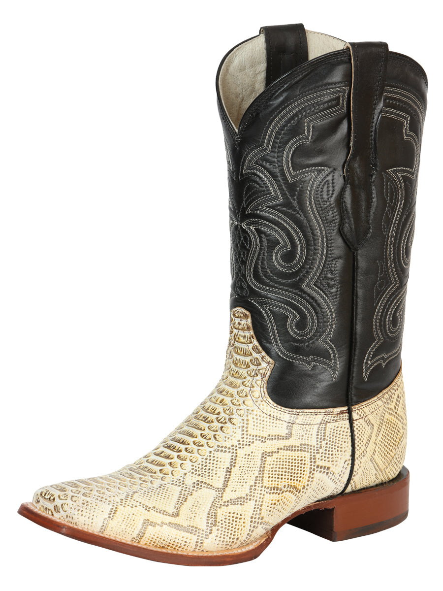 Bota Vaquera de Hombre El General Rodeo en Piel Color Natural 45436