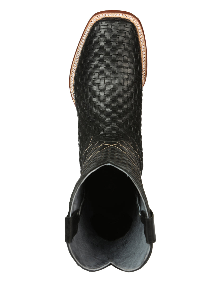 Bota Vaquera de Hombre El General Rodeo en Piel Color Negro 45438