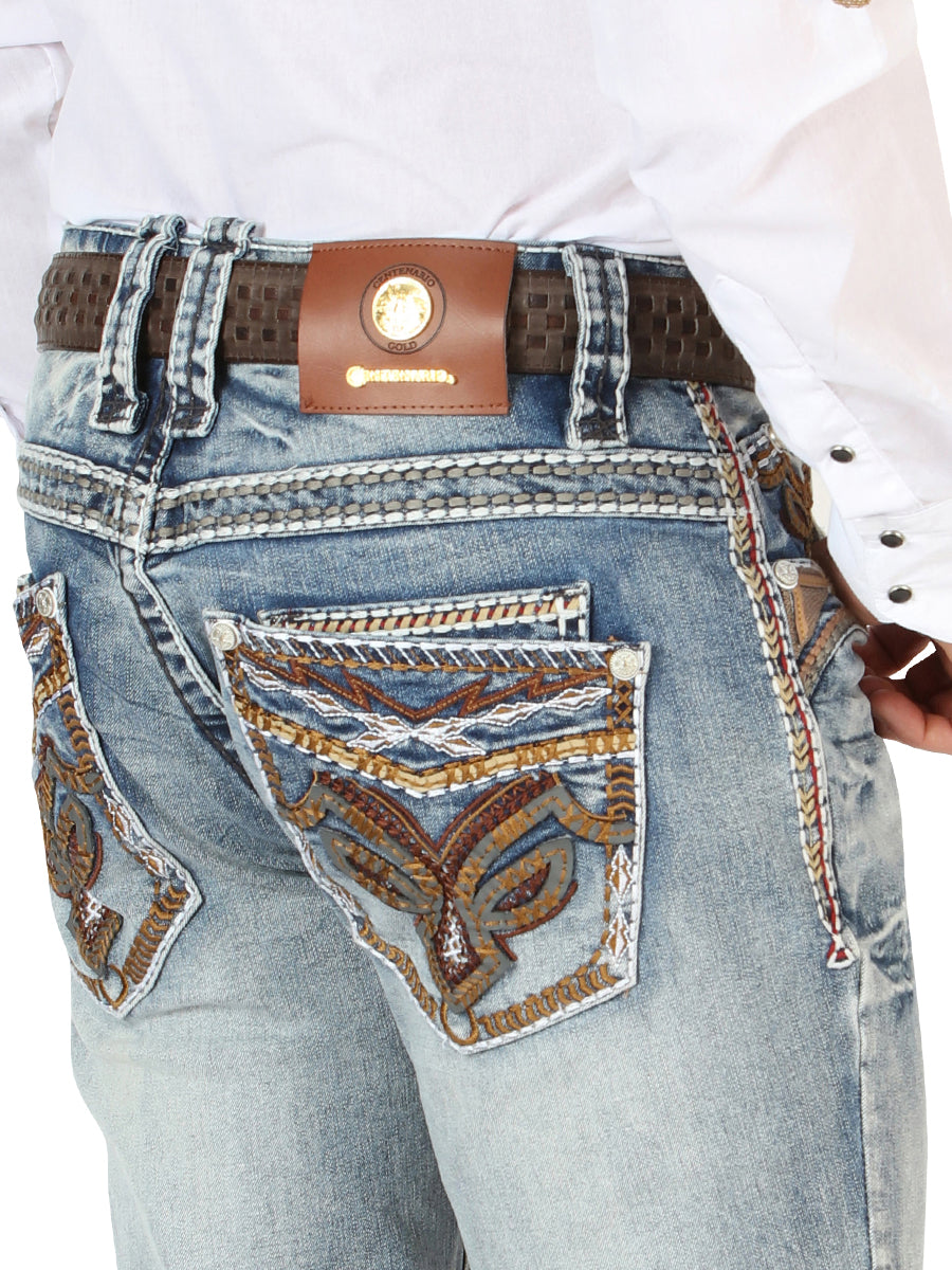 Pantalón de Mezclilla de Hombre Centenario en Mezclilla Color Azul Marino 45530