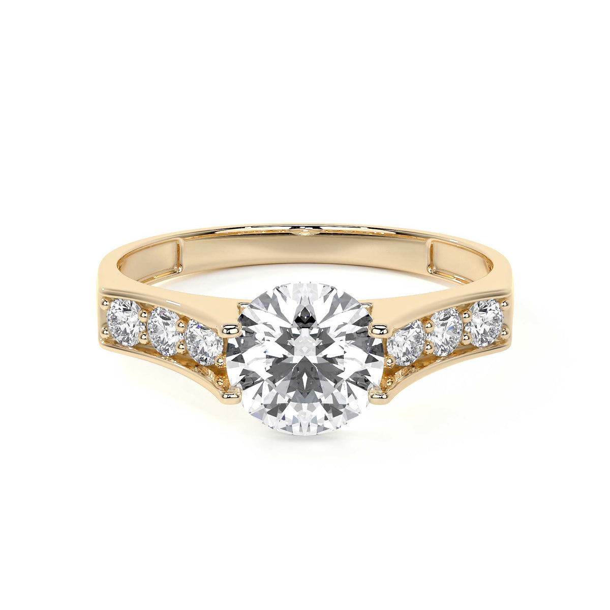 Anillo De Compromiso De Oro 10k Con Piedras Zirconia