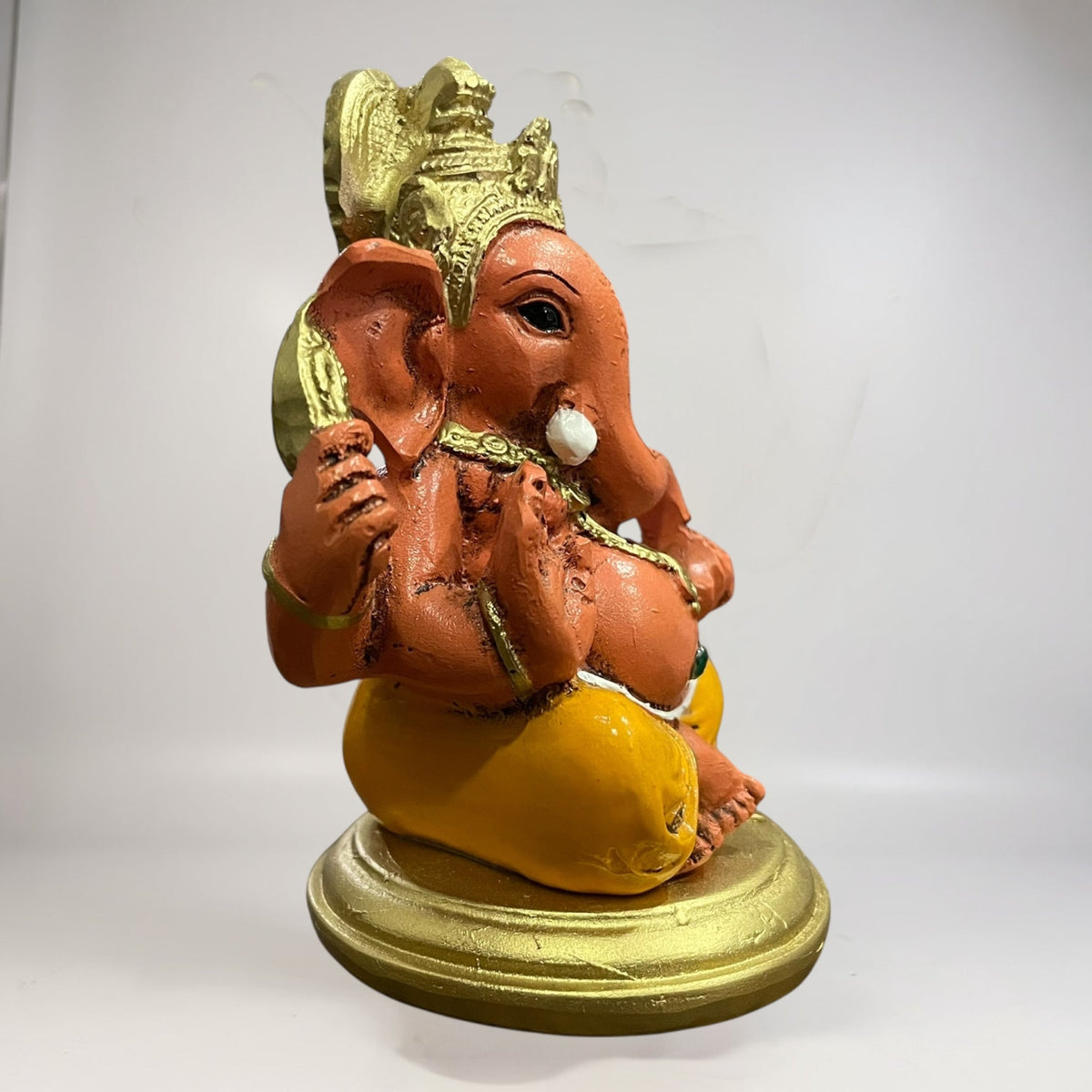 Ganesh 8.5 Cm Resina Nacional Pintado A Mano