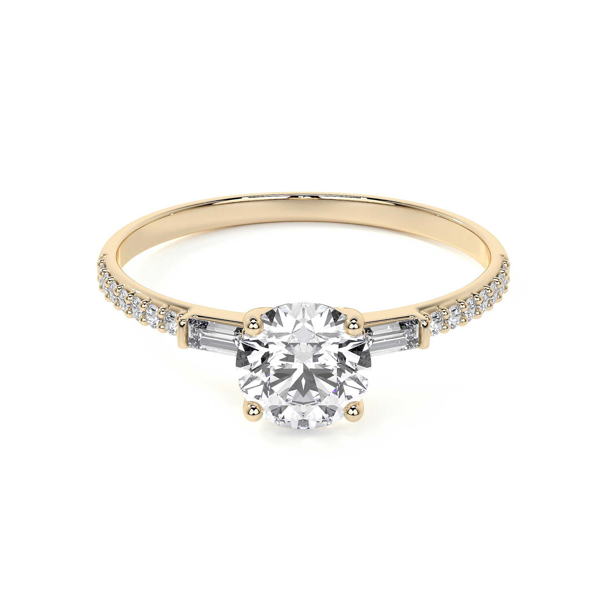 Anillo De Compromiso De Oro 10k Con Piedra Zirconia