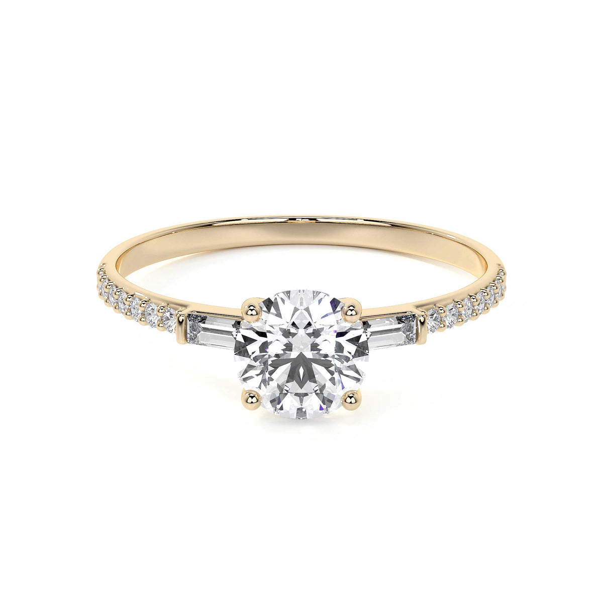 Anillo De Compromiso De Oro 10k Con Piedra Zirconia