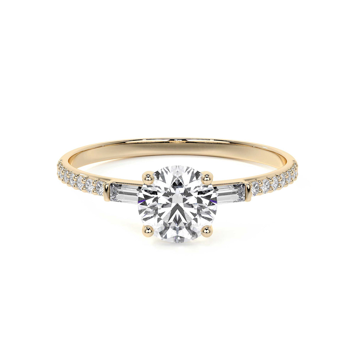 Anillo De Compromiso De Oro 10k Con Piedra Zirconia