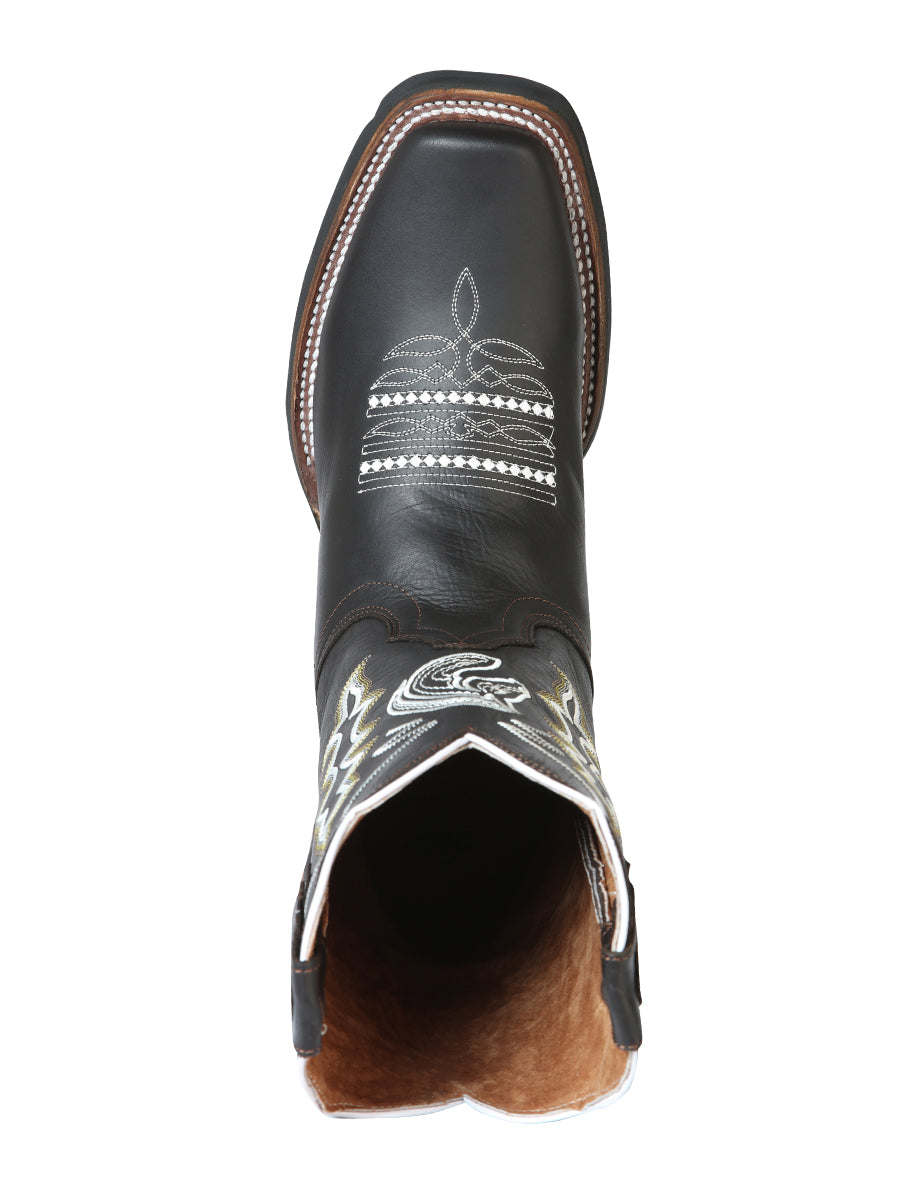 Bota Vaquera de Hombre El General Rodeo en Piel Crazy Color Chocolate 51114