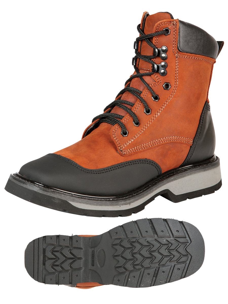 Botín Vaquero de Hombre El General Zpt-pkv-1 Trabajo Color Negro/Naranja 51272