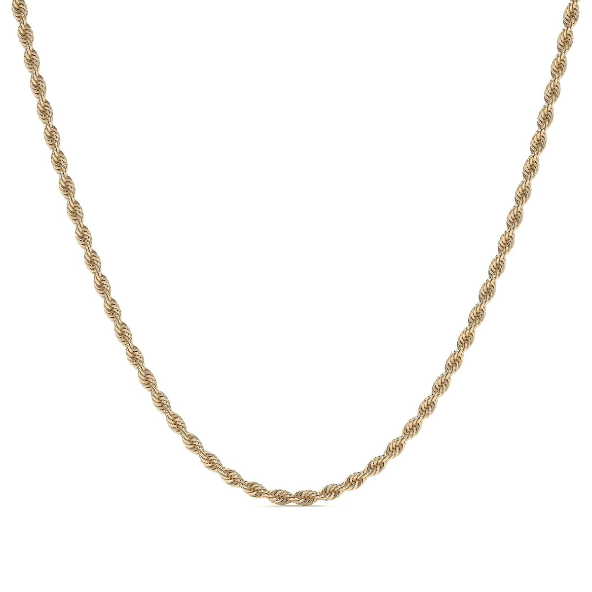 Cadena De Oro Hombre Italiano Torsal 10k Calibre 2.4mm 60 Cm