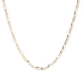Cadena De Oro 14k Figaro 3x1 Italiana 2.0mm