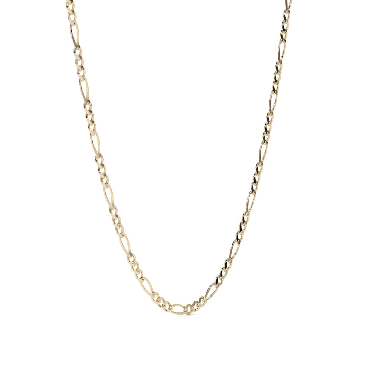 Cadena De Oro Hombre Italiana Figaro 14k Calibre 2.6 Mm