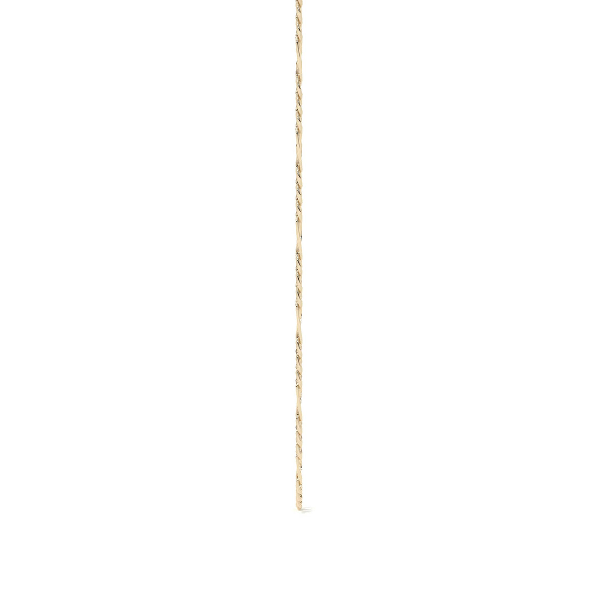 Cadena de Oro 10K Figaro 3x1 Hueca Unisex | Collar Italiano 2.0mm con Broche de Argolla | 40-60 cm