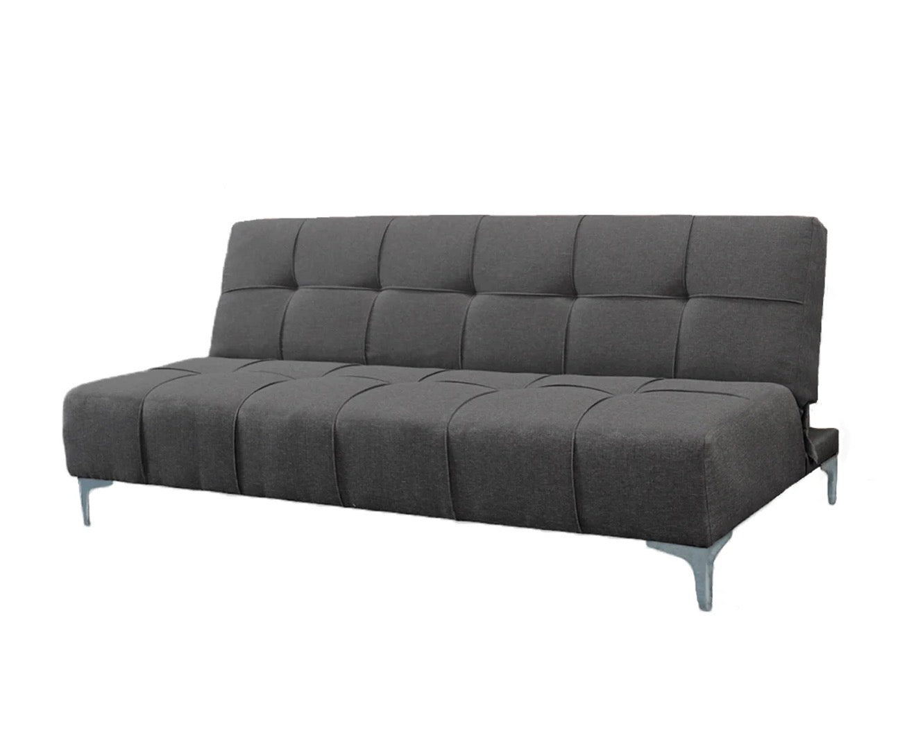 Sofá Cama Reclinable New York Lino Gris Oxford Futon 3 Posiciones, El Bazar Store