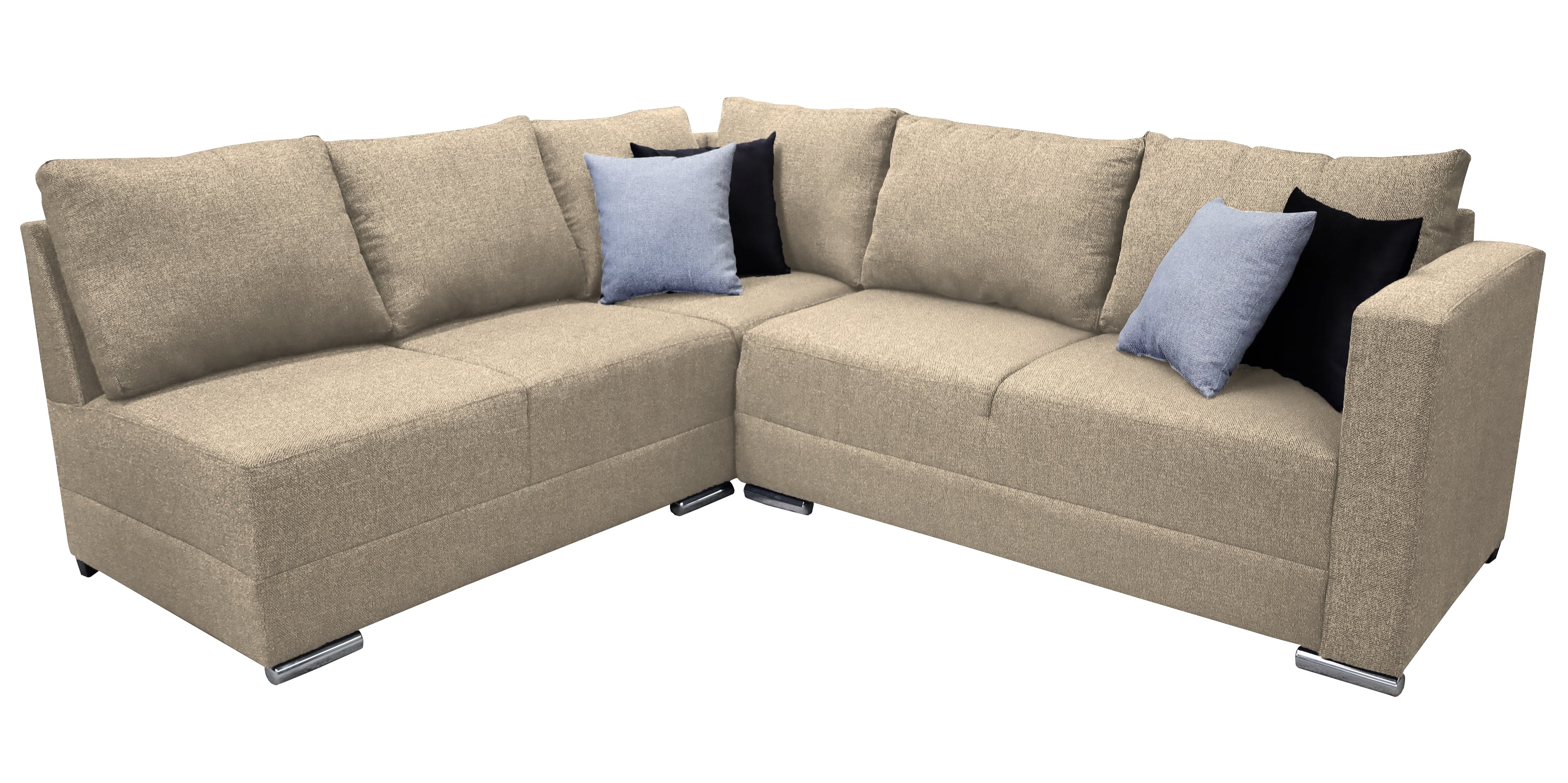 Sala esquinera Tempo 215 x 255 cm Gris Oxford EL BAZAR STORE Sala en esquina