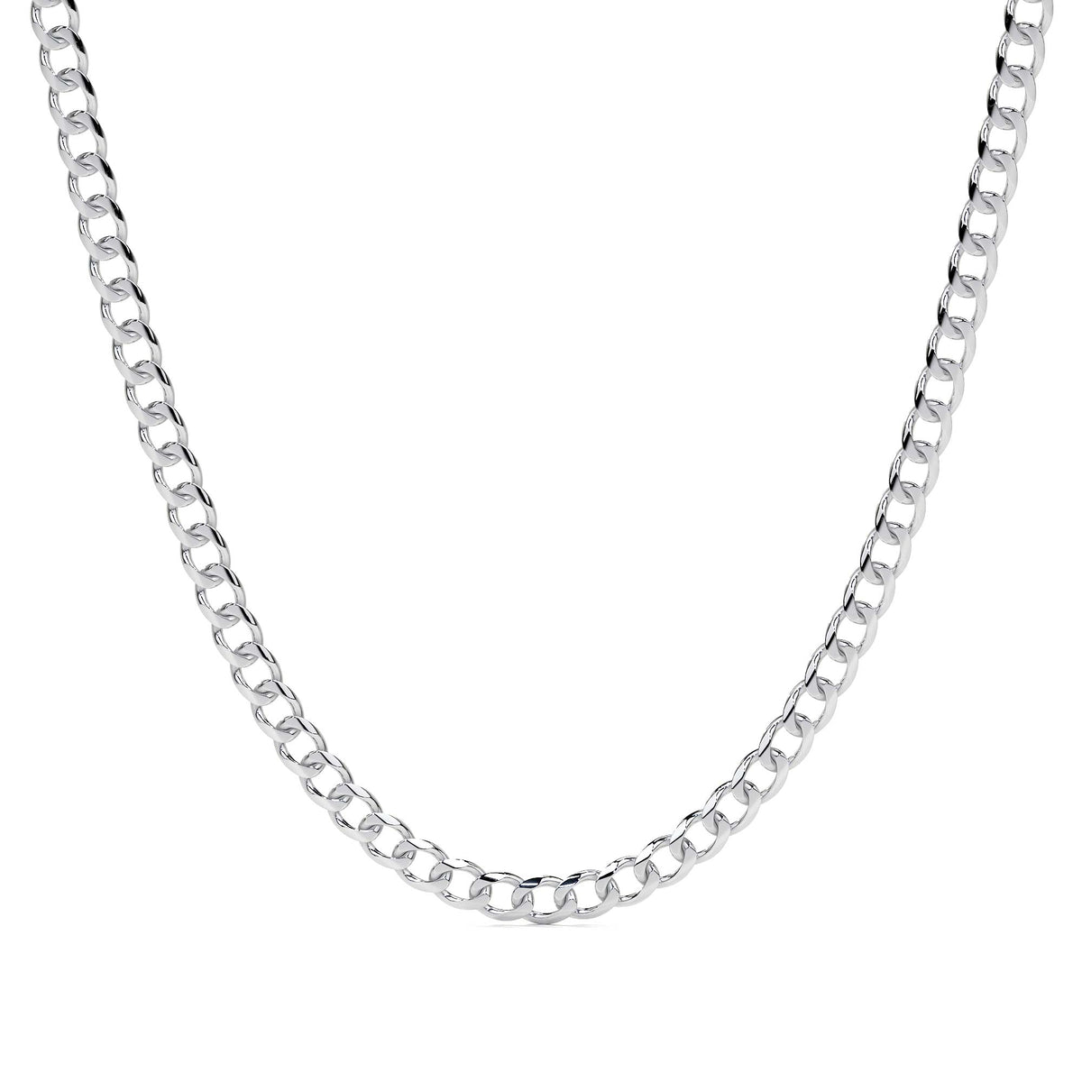 Cadena De Plata 925 Estilo Barbada De Calibre 3.2mm en 5 colores