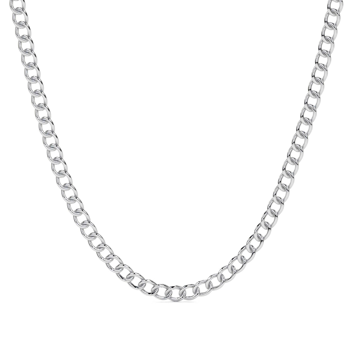 Cadena De Plata 925 Estilo Barbada De Calibre 3.2mm en 5 colores
