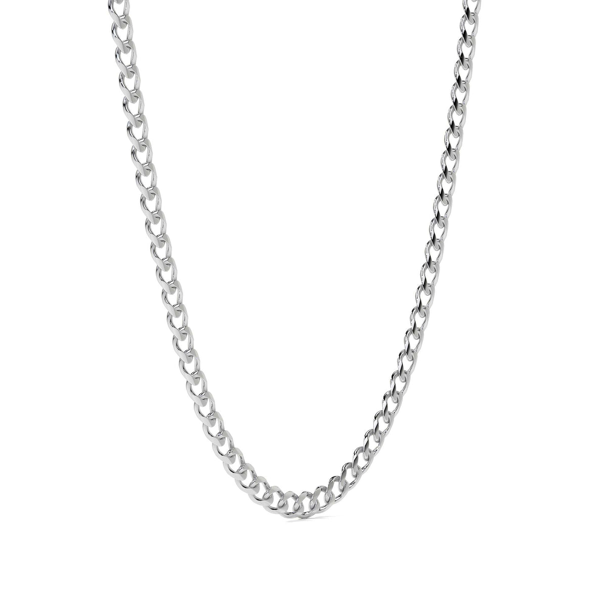Cadena De Plata 925 Estilo Barbada De Calibre 3.2mm en 5 colores