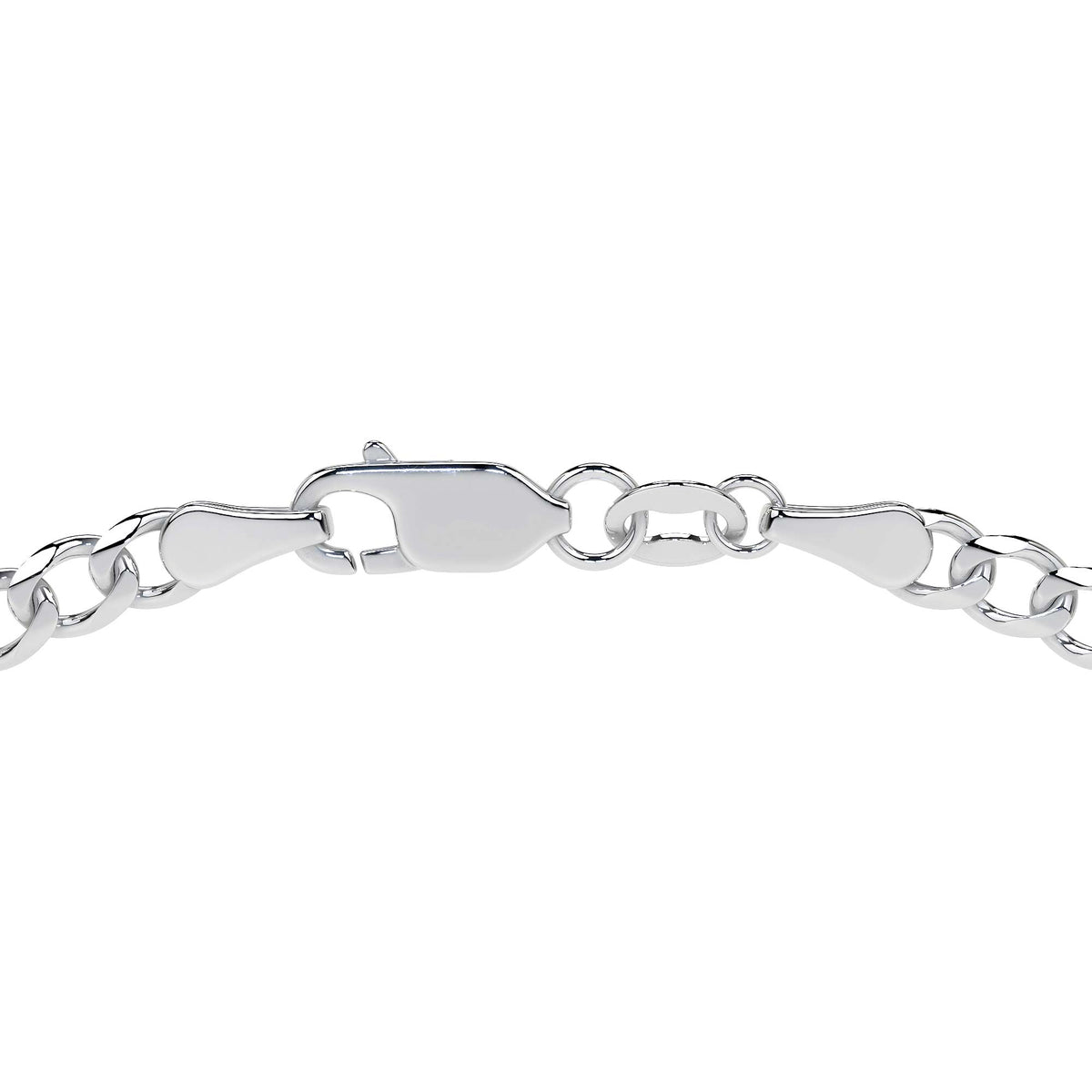 Cadena De Plata 925 Estilo Barbada De Calibre 3.2mm en 5 colores