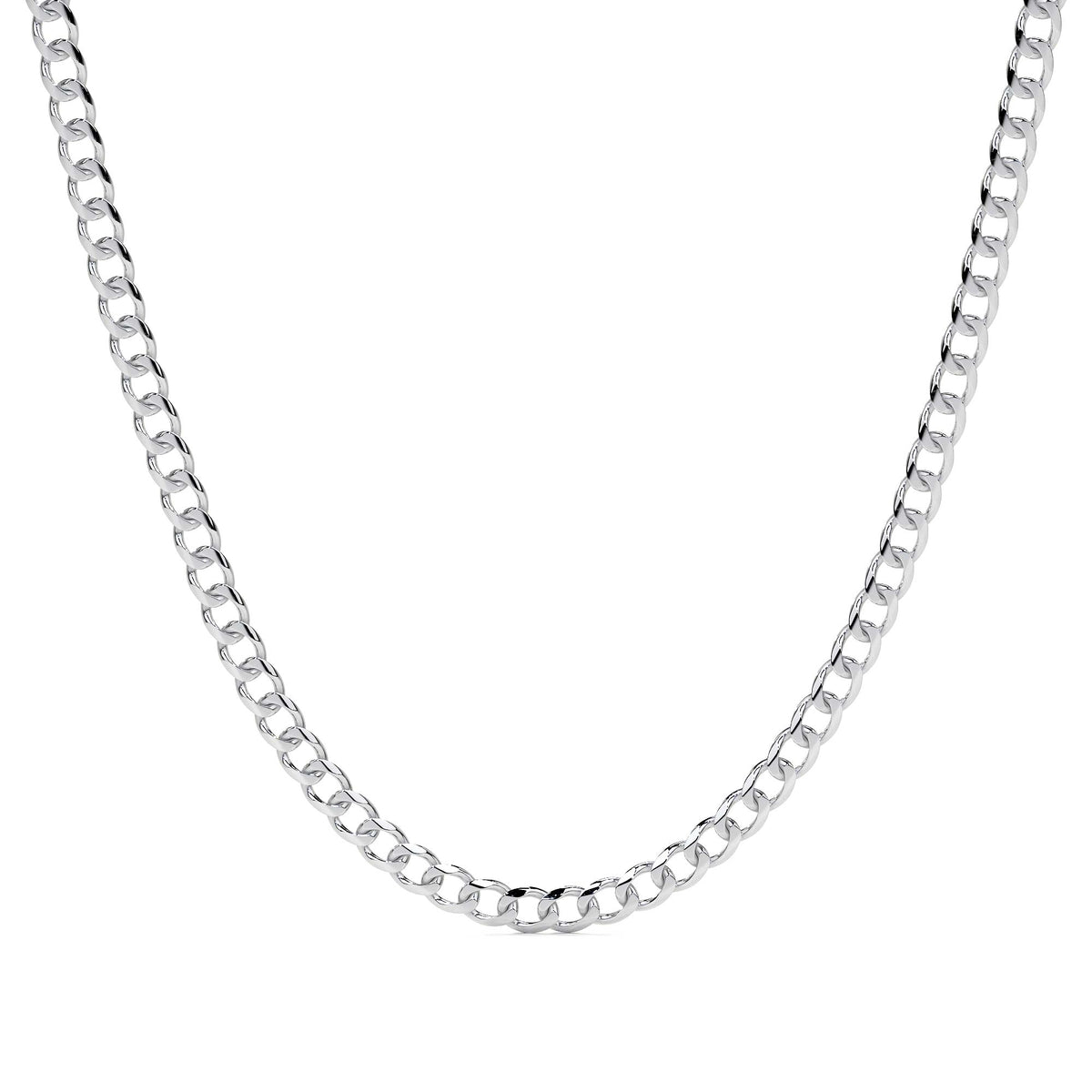 Cadena De Plata 925 Estilo Barbada De Calibre 3.2mm en 5 colores