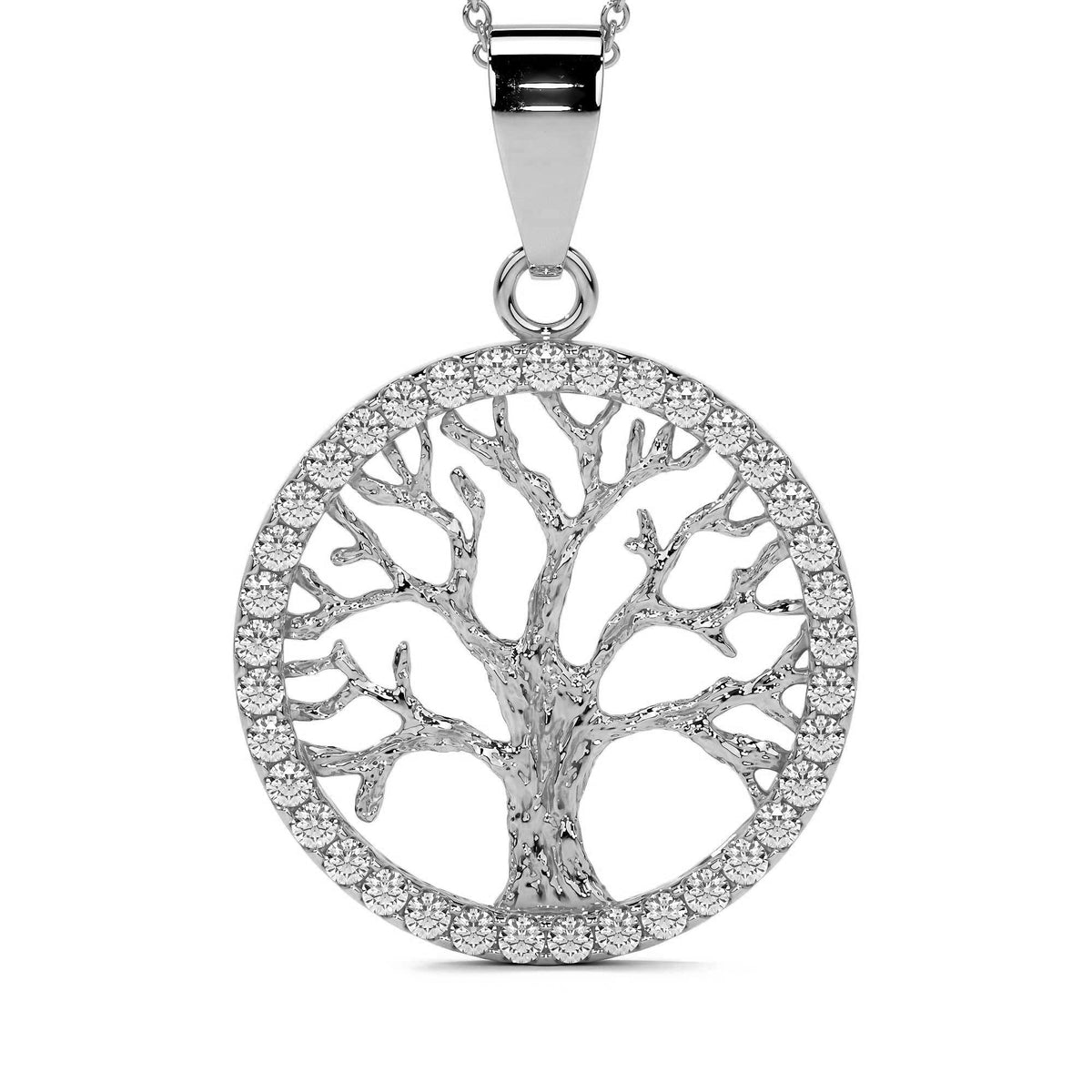 Gargantilla Con Dije De Árbol De La Vida Plata 925 Plateado