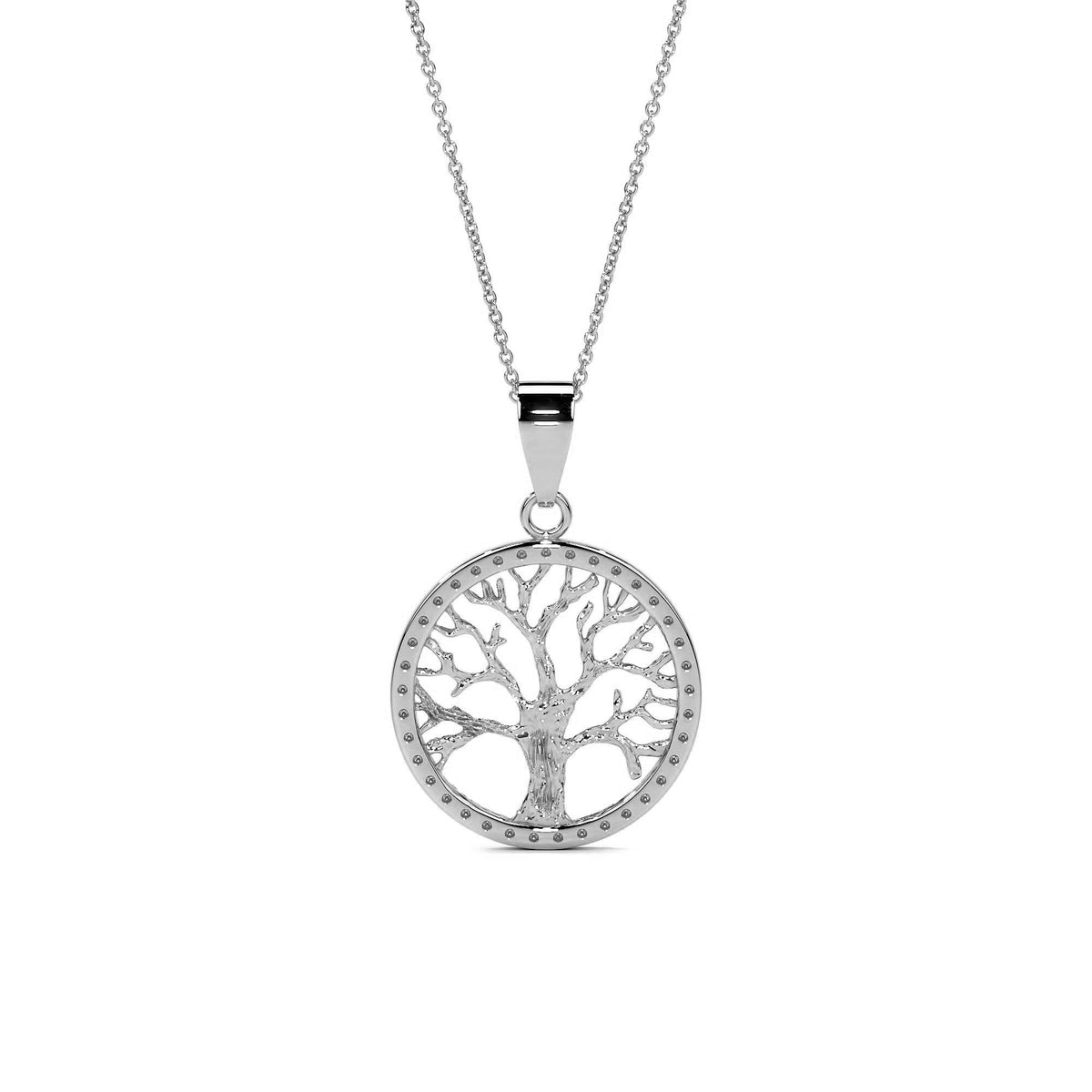 Gargantilla Con Dije De Árbol De La Vida Plata 925 Plateado
