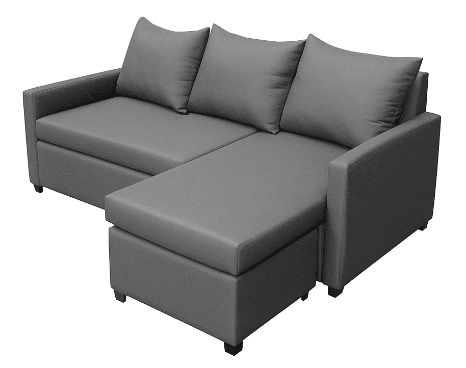 Sala Esquinera Modular El Bazar Store Vancouver Gris oxford 175x130 cm Sofa Lado derecho ó izquierdo Económica, Tela Lino