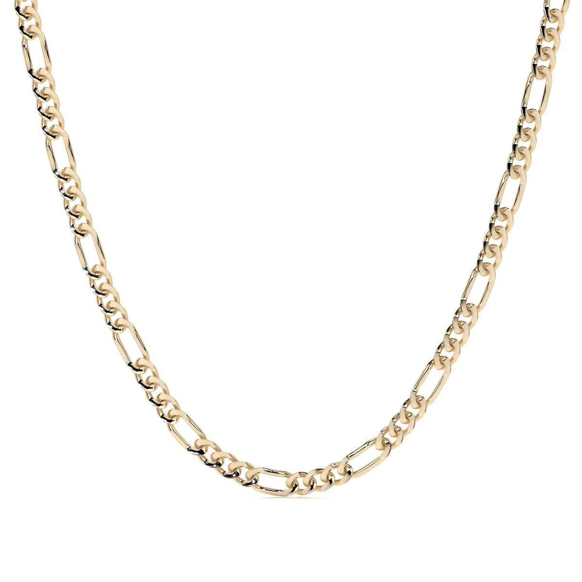 Cadena de Oro 10K Figaro 3x1 Unisex| Collar Italiano 3.5mm Imperial Jewelry | Joyería Fina Resistente