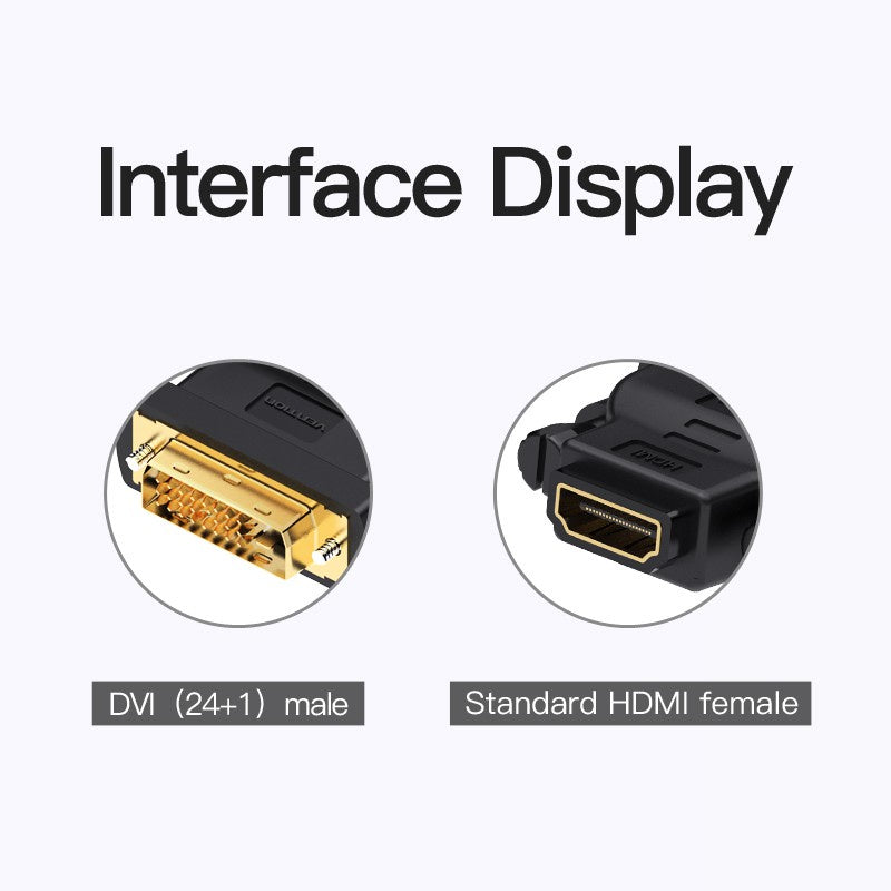 Vention DVI A HDMI Convertidor 24 + 1 1080P Adaptador