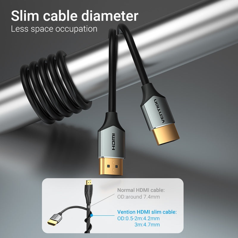 Vention Cable De Vención Soporte 4K Ultra Delgado HDMI 60Hz 18Gbps Macho A HD