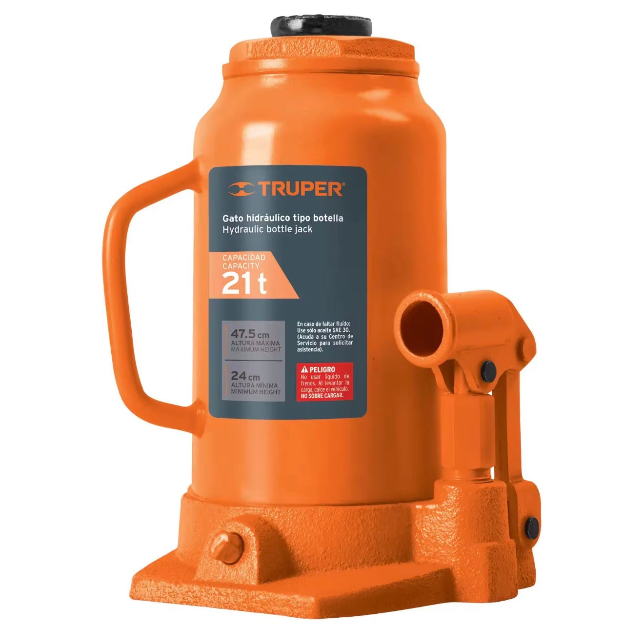 Gato hidráulico tipo botella Truper 21 toneladas