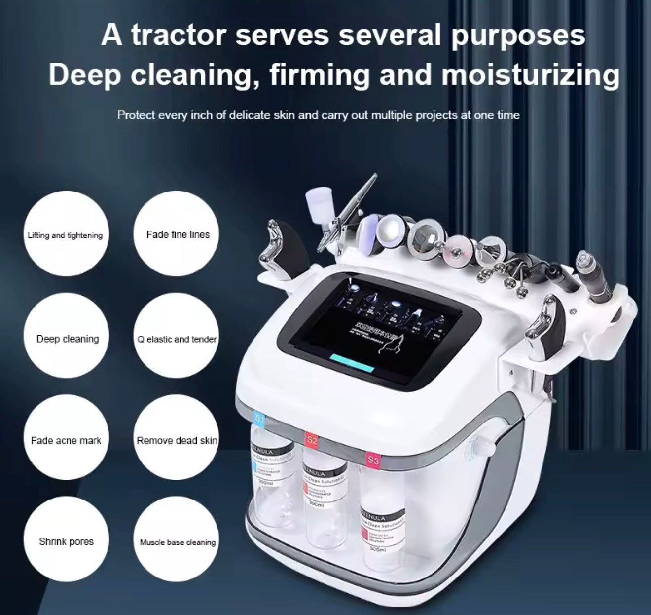 10 en 1  equipo de dermoabrasión Facial