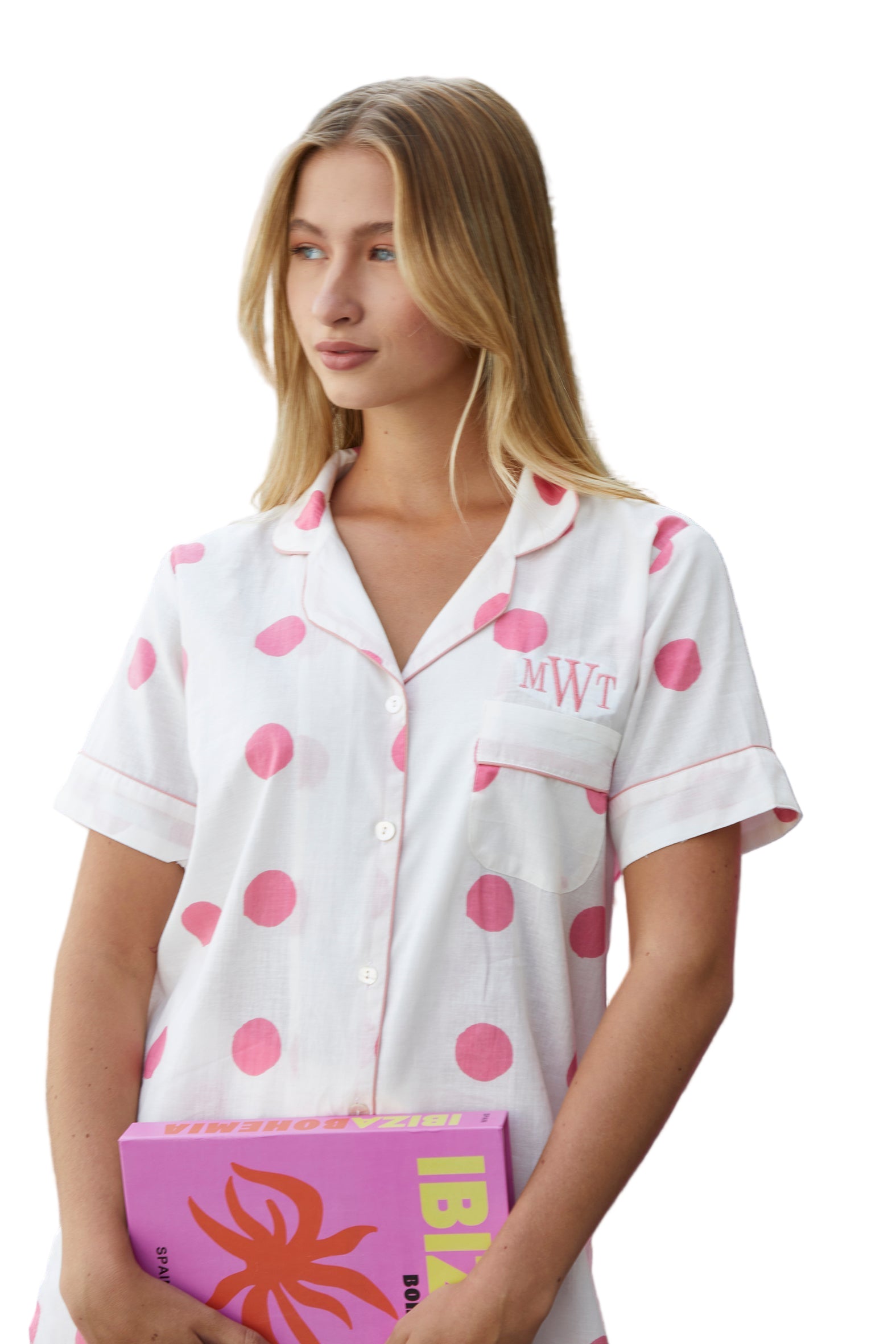 PIJAMA SHORT POLKA DOT PINK