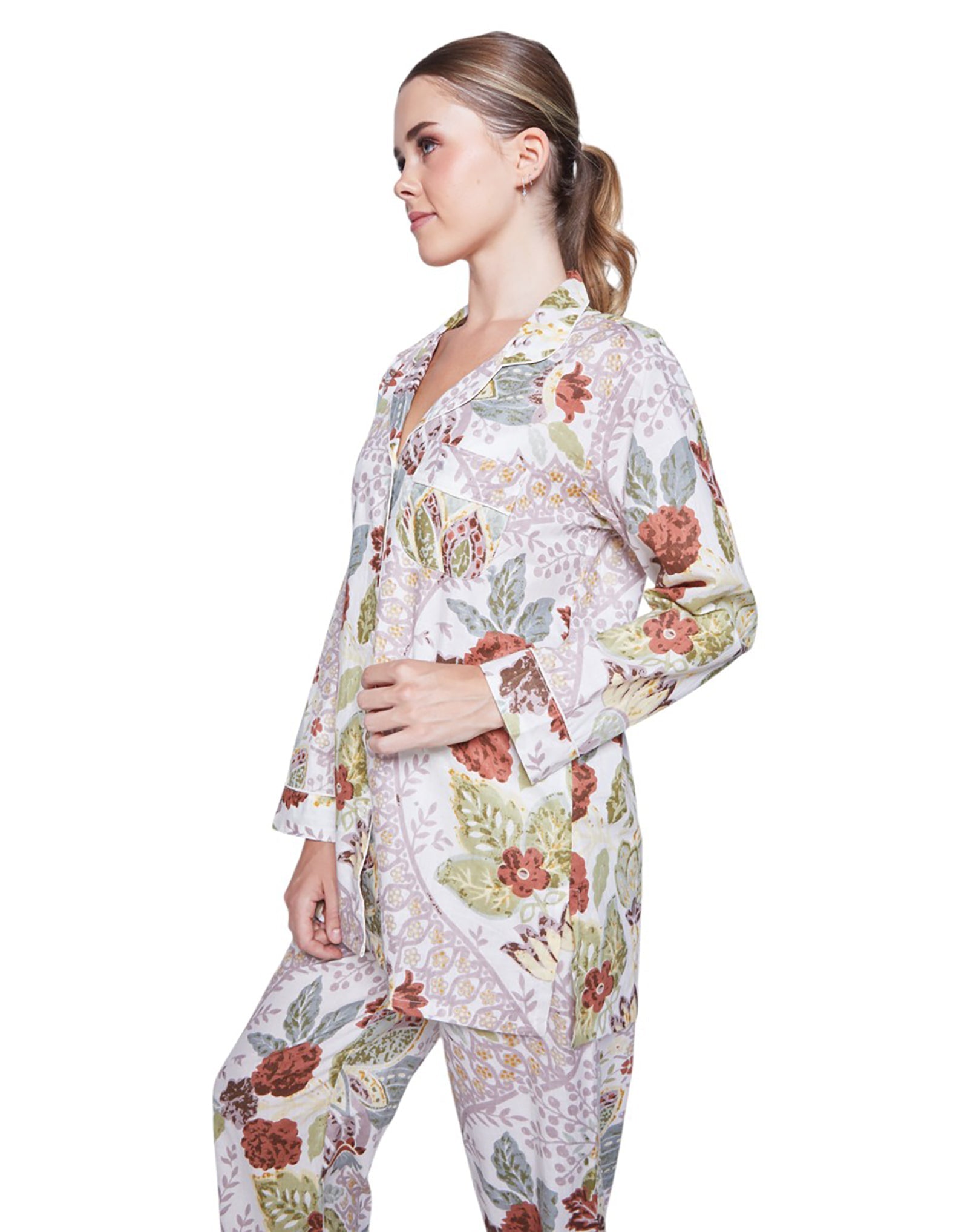 PIJAMA FOREST GREEN 2PZ 100% COTTON