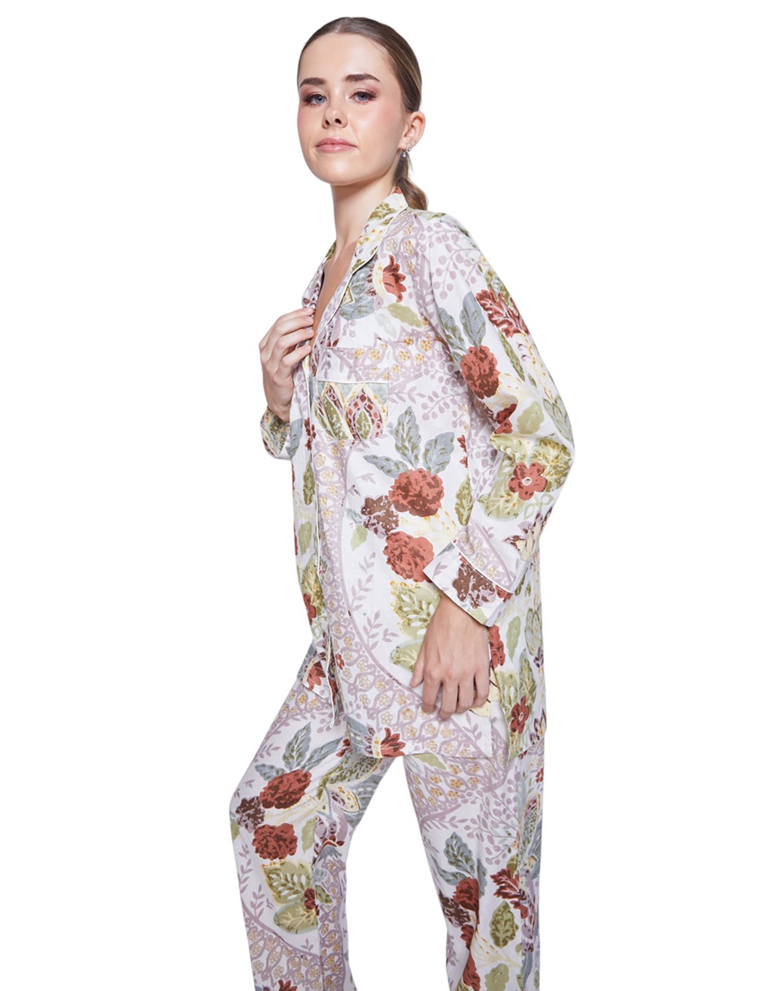 PIJAMA FOREST GREEN 2PZ 100% COTTON