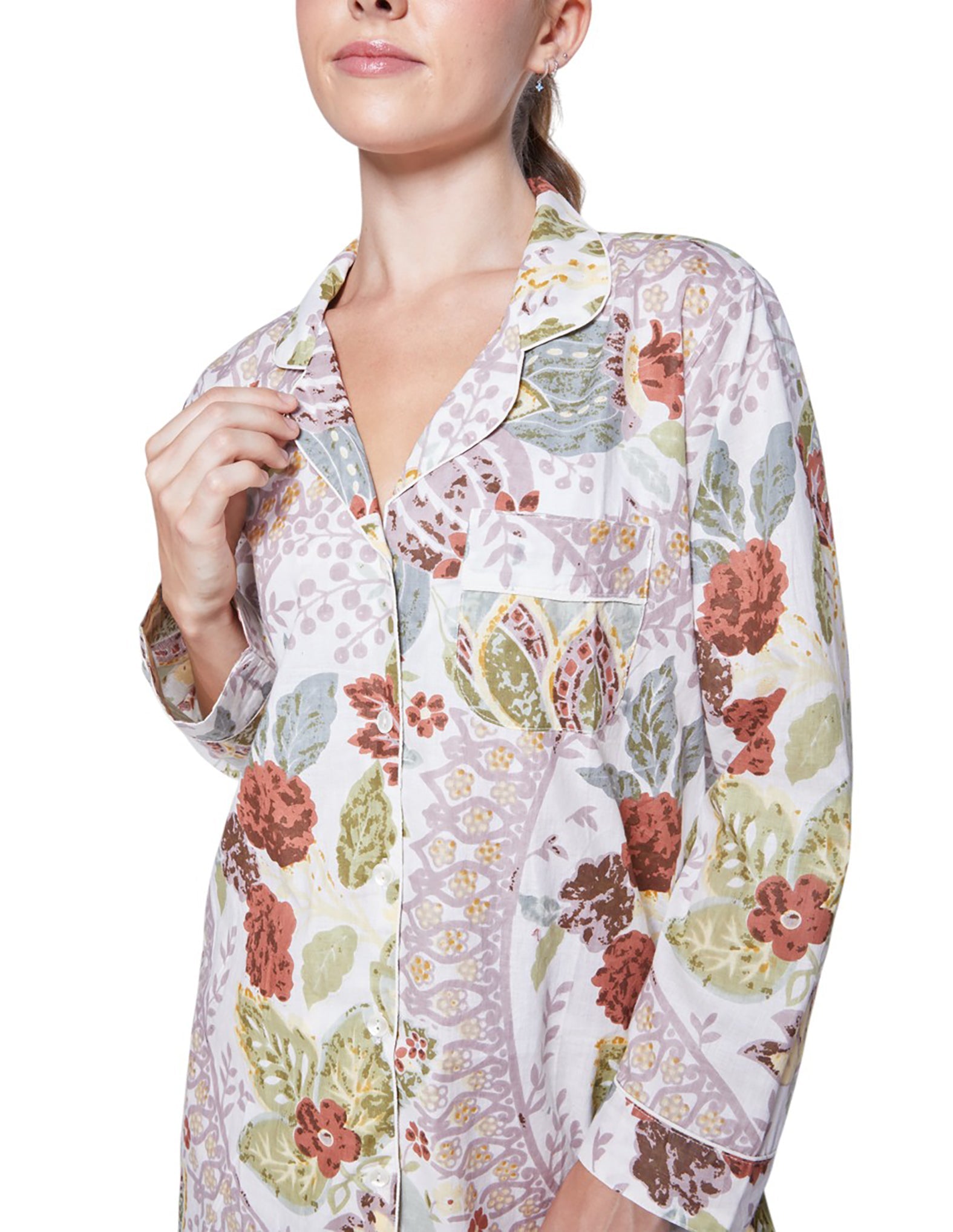 PIJAMA FOREST GREEN 2PZ 100% COTTON