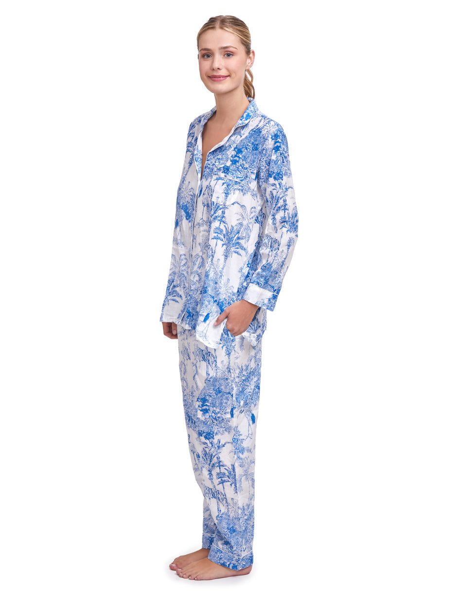 PIJAMA PARIS AZUL  2PZ 100% COTTON