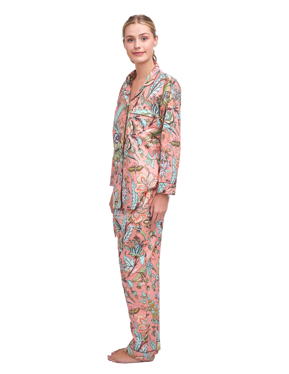 PIJAMA PEONY/ APRICOT  2PZ 100% COTTON