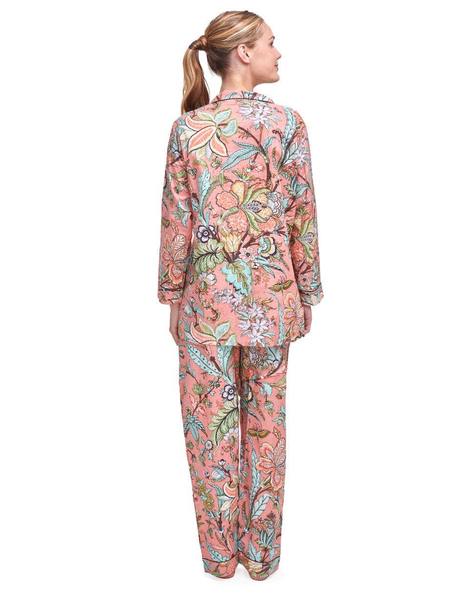 PIJAMA PEONY/ APRICOT  2PZ 100% COTTON