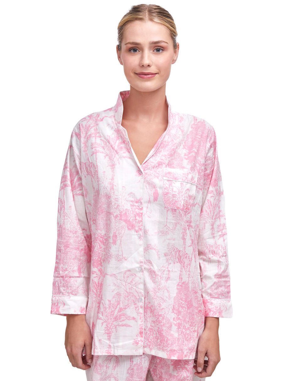 PIJAMA PARIS ROSA  2PZ 100% COTTON