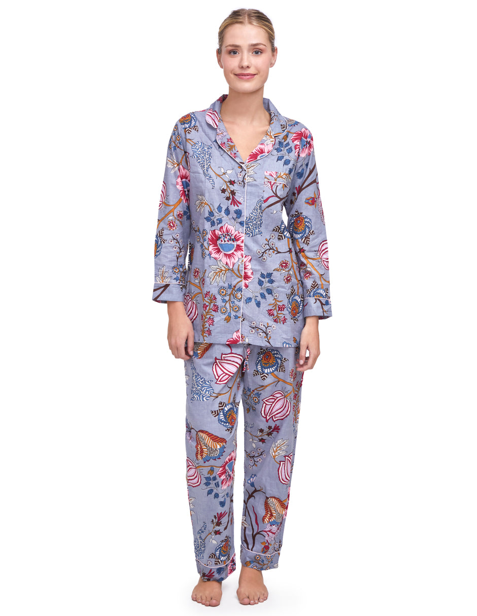 PIJAMA ASTER  GREY 2PZ 100% COTTON