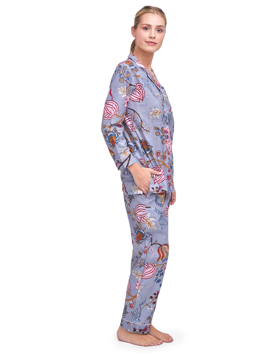 PIJAMA ASTER  GREY 2PZ 100% COTTON