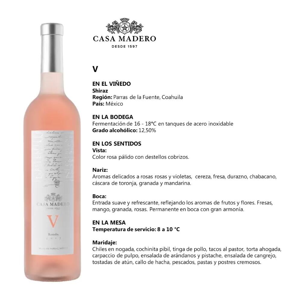 Vino Rosado Casa Madero V 750 ml