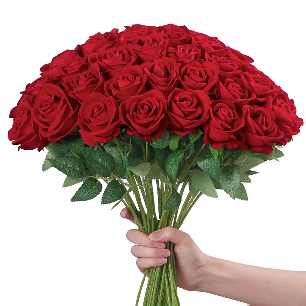 1 ~ 20 piezas decoración de rosas artificiales